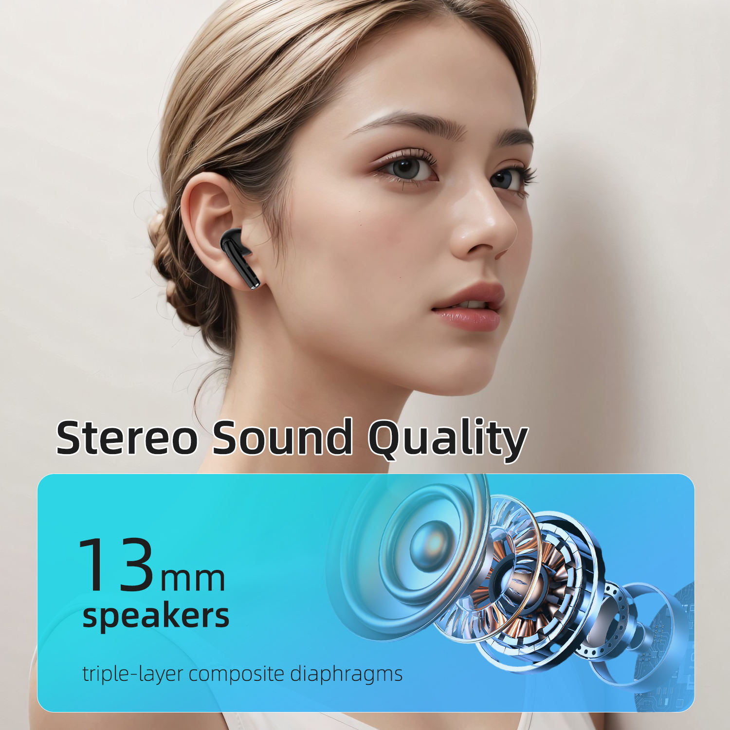 Bluetooth True Wireless Earbuds - TWS Mini Earphones